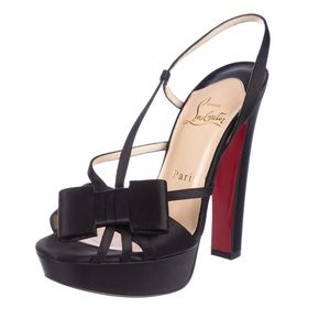 Christian Louboutin Satin Platform Heels